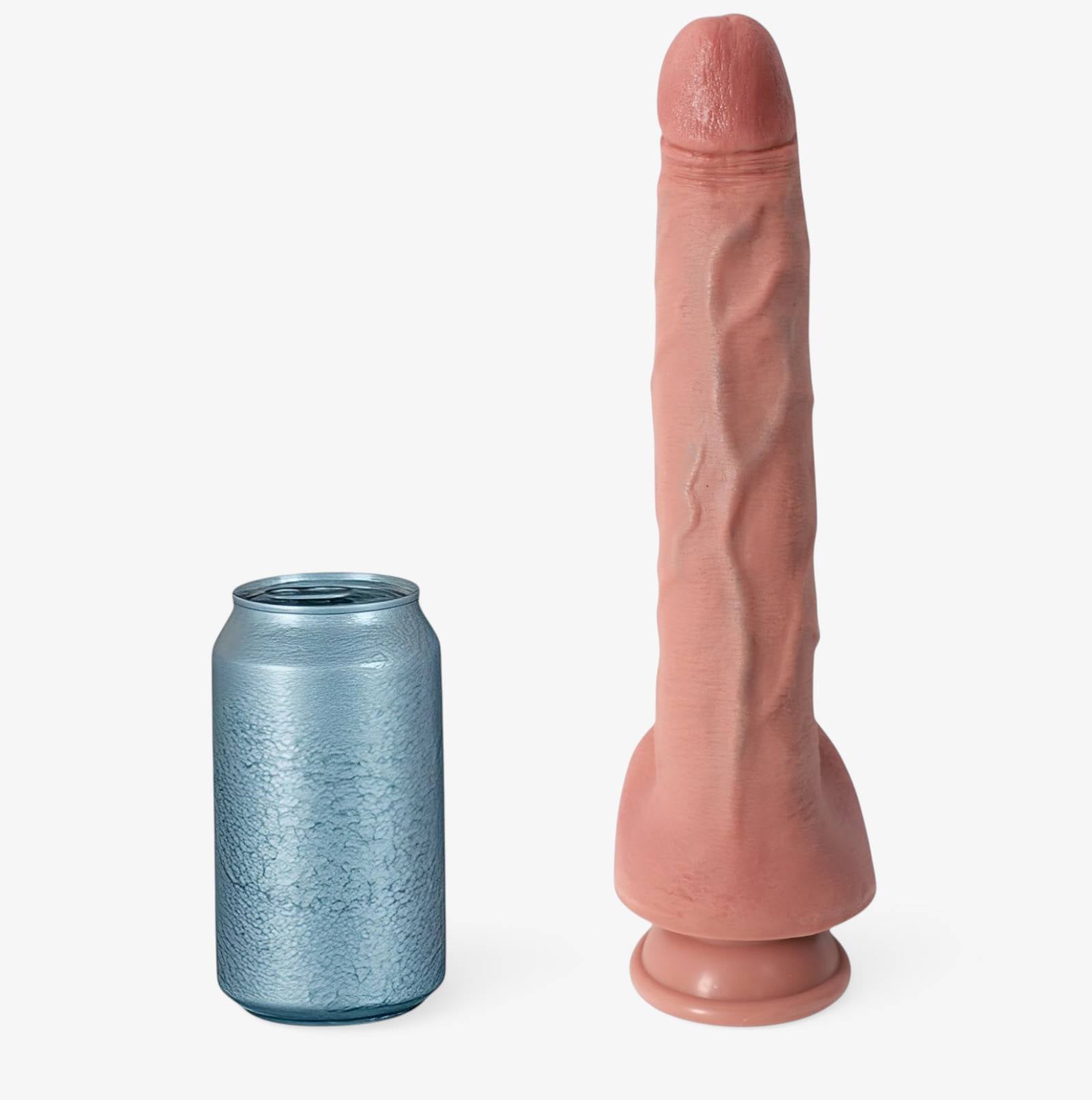 RealCock Owen Fair Skin Tone - Realistic Silicone Dildo - Size Comparison