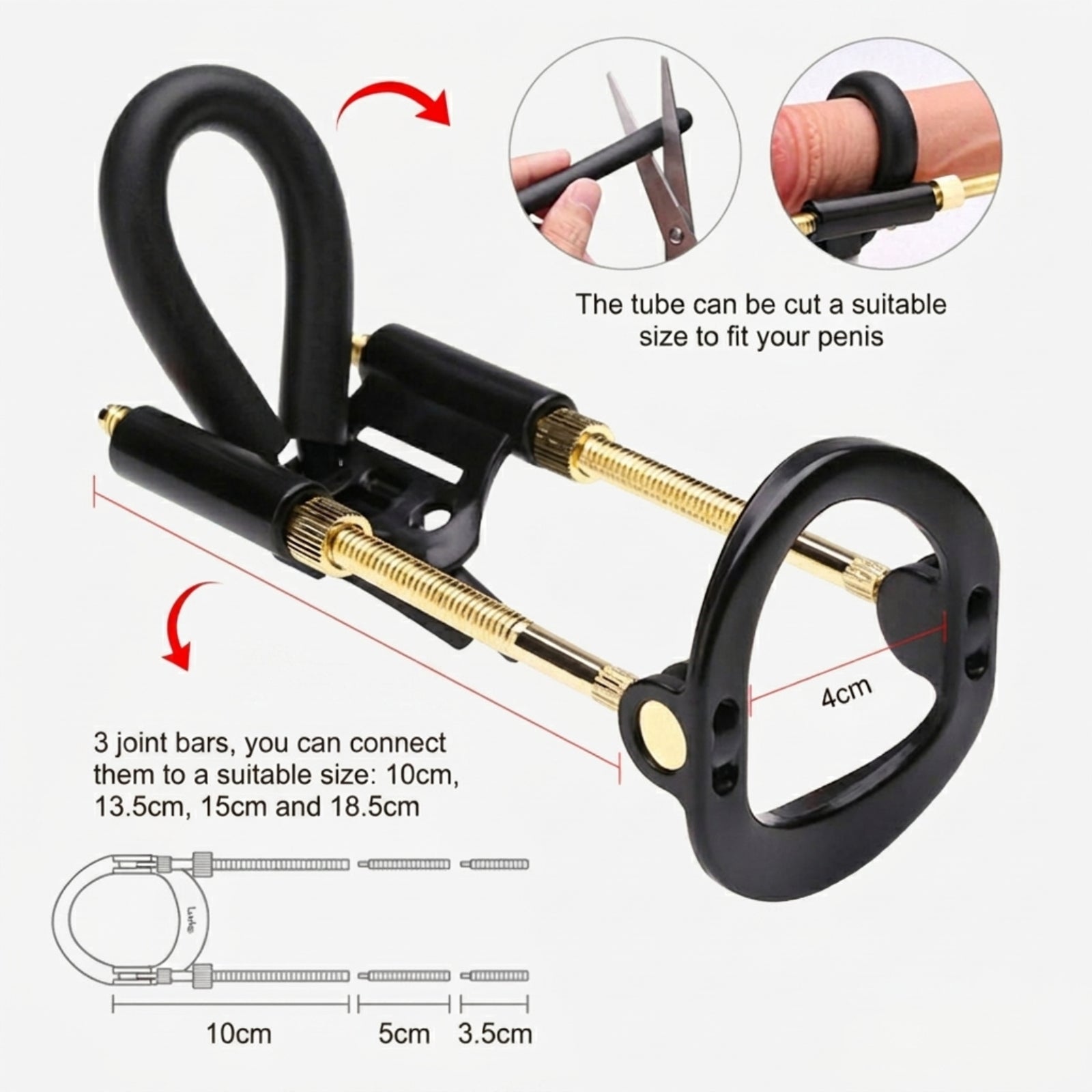 Penis Enlarger adjustable male stretcher device
