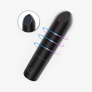 Pocket Bullet Black - powerful slanted tip bullet vibrator - RealCock Toys