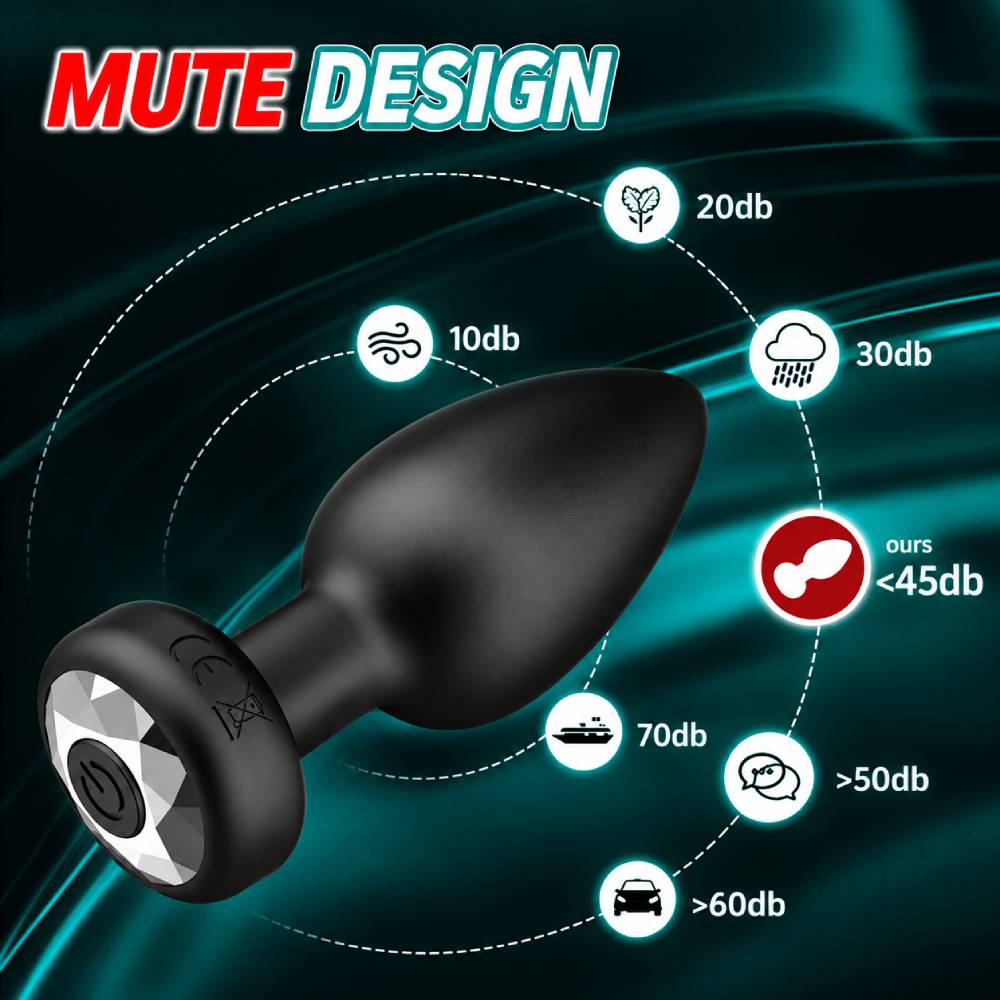 Prostate Hush Black - Wireless Remote Prostate Massager - Long Distance Control
