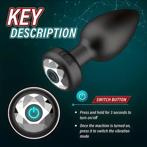 Prostate Hush Black - 10-Speed Vibrating Prostate Toy - Multiple Intensity Settings