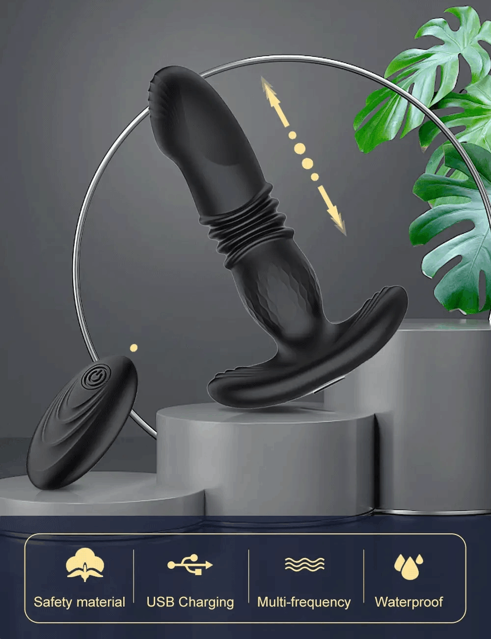 Prostate Thrust telescopic thrusting anal plug prostate massager