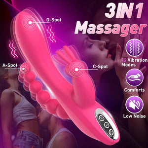 RABBIT MASSAGER - Dual stimulation vibrator for internal and external play