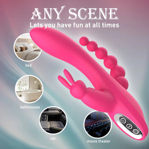 RABBIT MASSAGER - Dual stimulation vibrator for internal and external play