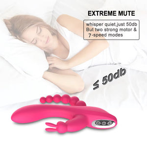 RABBIT MASSAGER - Dual stimulation vibrator for internal and external play