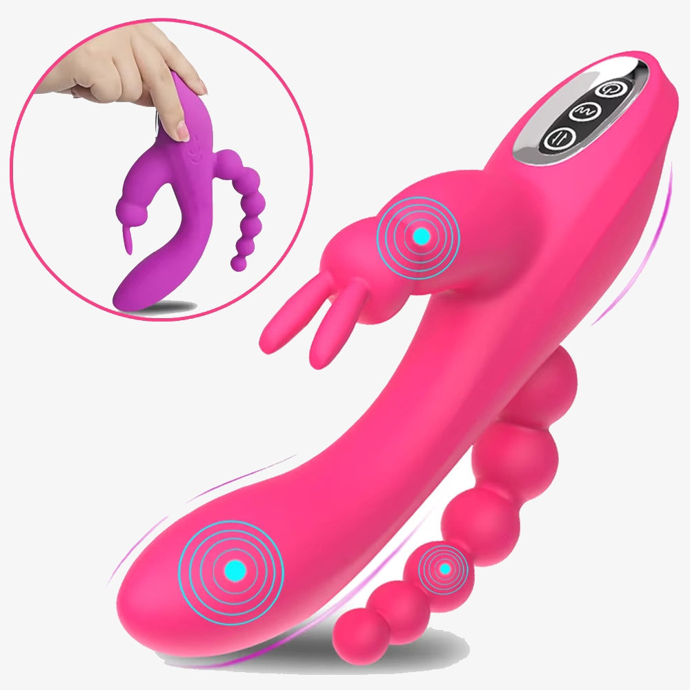 RABBIT MASSAGER - Dual stimulation vibrator for internal and external play