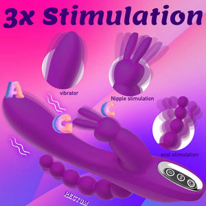 RABBIT MASSAGER - Dual stimulation vibrator for internal and external play