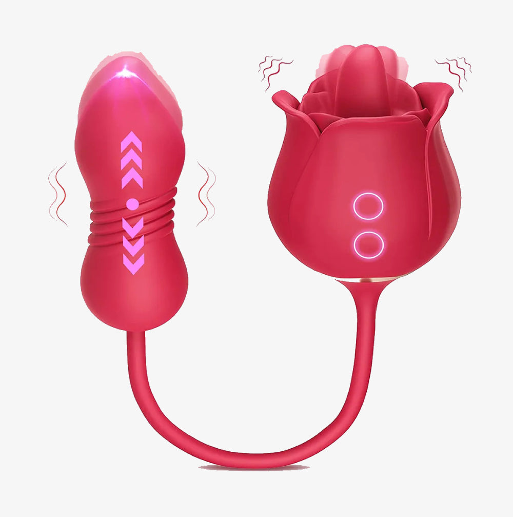 ROSE TOY - Air pulse clitoral stimulator with soft silicone