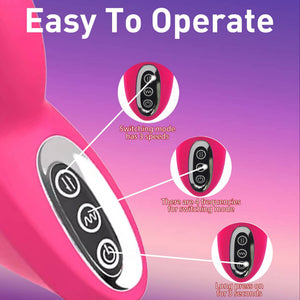 Rabbit Massager Rose - Silicone Rabbit Vibrator - Product Front View