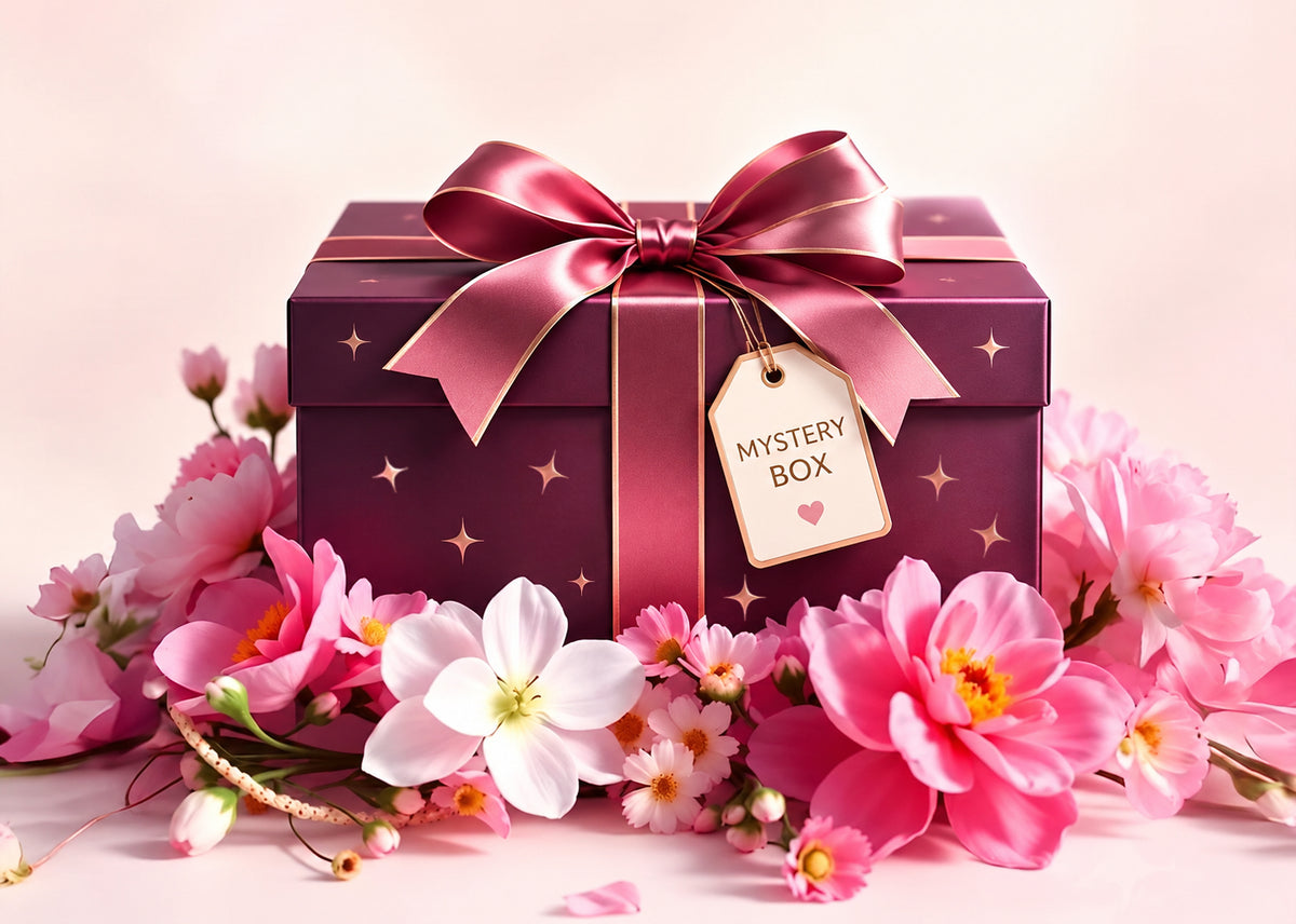 RealCock Toys Sale - Discounted Realistic Dildos and Adult Toys - Branded Gift Box with Pink Flowers