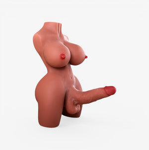 Realistic Trans Half Torso Tan Skin - Realistic Trans Half Torso - Front View
