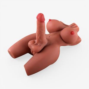 Realistic Trans Half Torso Tan Skin - Realistic Trans Half Torso - Front Angle View