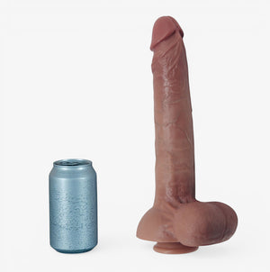 RealCock Reid Medium Skin Tone - Realistic Silicone Dildo - Size Comparison