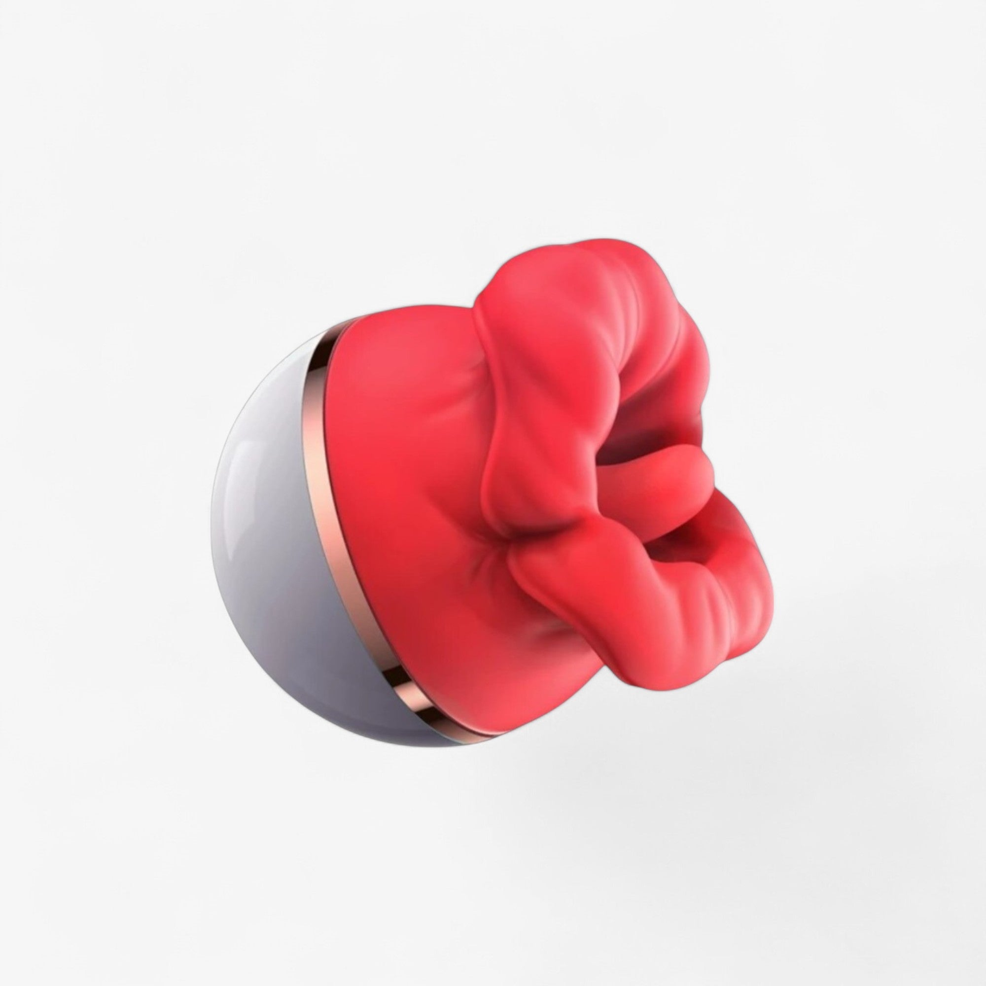 Soft Tongue Vibrator - Red - Rechargeable Clitoral Vibrator with Lifelike Tongue Motion