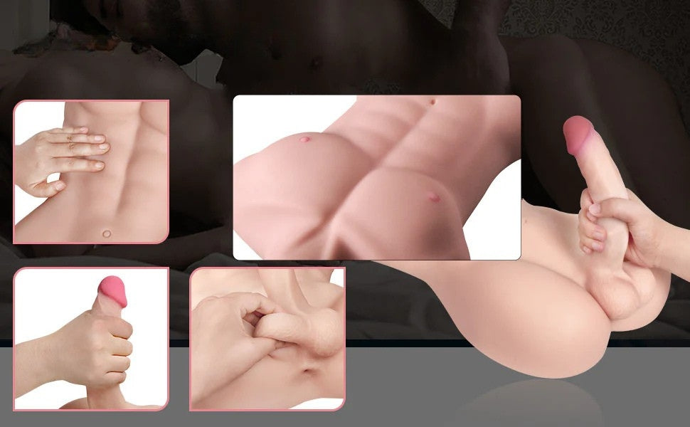 Slim Male Half Torso - Realistic Sex Torso - Highlight Detail 1