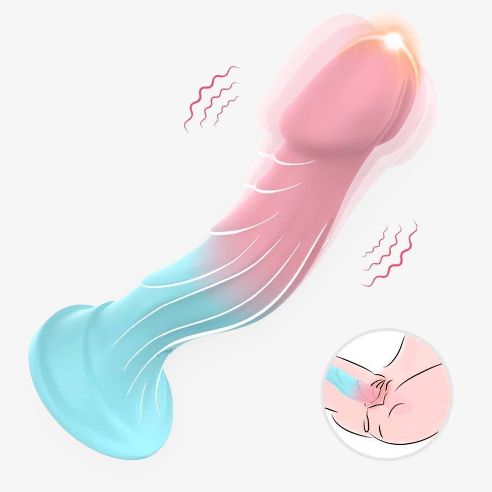 Swirl Vibe Cotton Candy - realistic swirl vibrating dildo - RealCock Toys