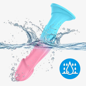 Swirl Vibe Cotton Candy - waterproof vibrating dildo - RealCock Toys