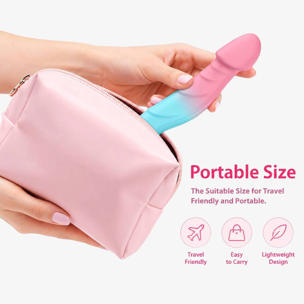 Swirl Vibe Cotton Candy - portable travel friendly dildo - RealCock Toys