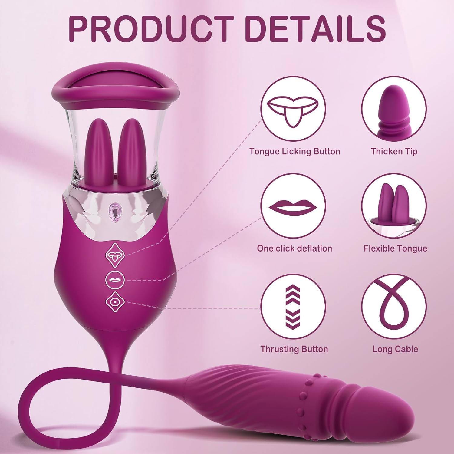 Tongue Sucker 4-in-1 sucking licking vibrator