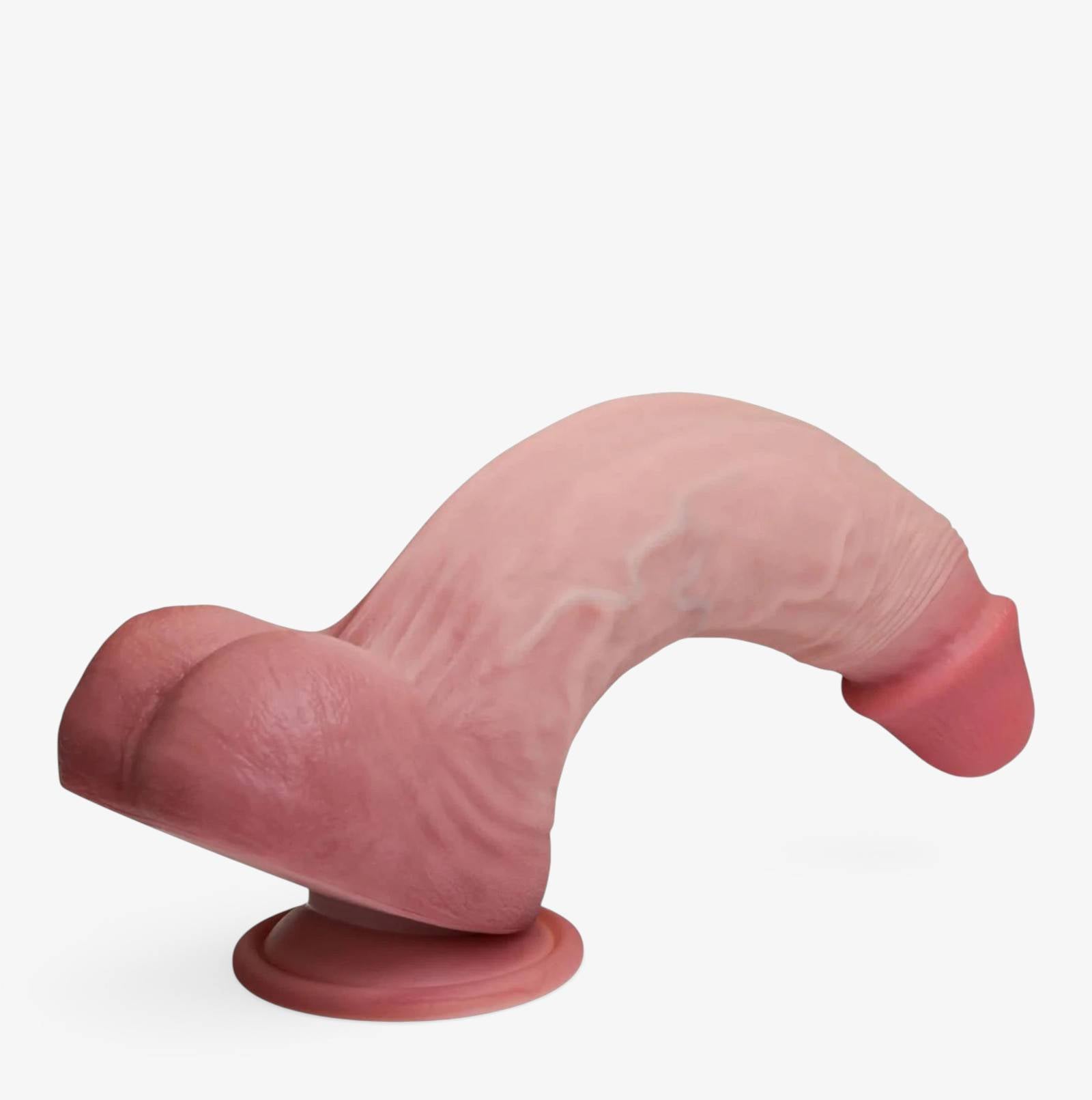 RealCock Tony Fair Skin Tone - Realistic Silicone Dildo - Suction Cup Base