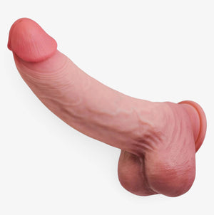 RealCock Tony Fair Skin Tone - Realistic Silicone Dildo - Angled Top View