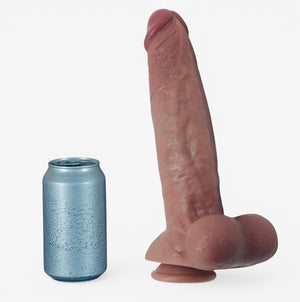 RealCock Trevor Medium Skin Tone - Realistic Silicone Dildo - Size Comparison