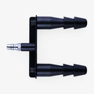 Vac-U-Lock® Compatible Quick Connect Doubler Plug Black - double penetration machine attachment - top view