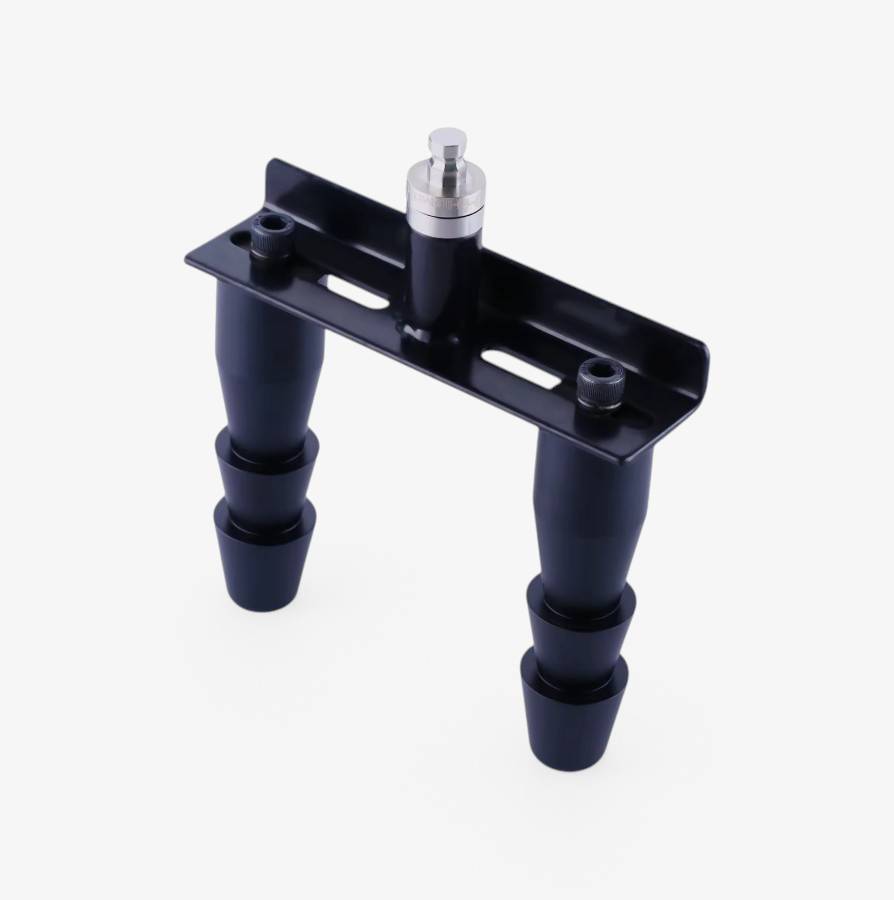 Vac-U-Lock® Compatible Quick Connect Doubler Plug Black - adjustable plug spacing slots - overhead view