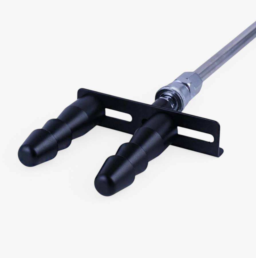 Vac-U-Lock® Compatible Quick Connect Doubler Plug Black - quick-release coupling on machine rod - connection detail