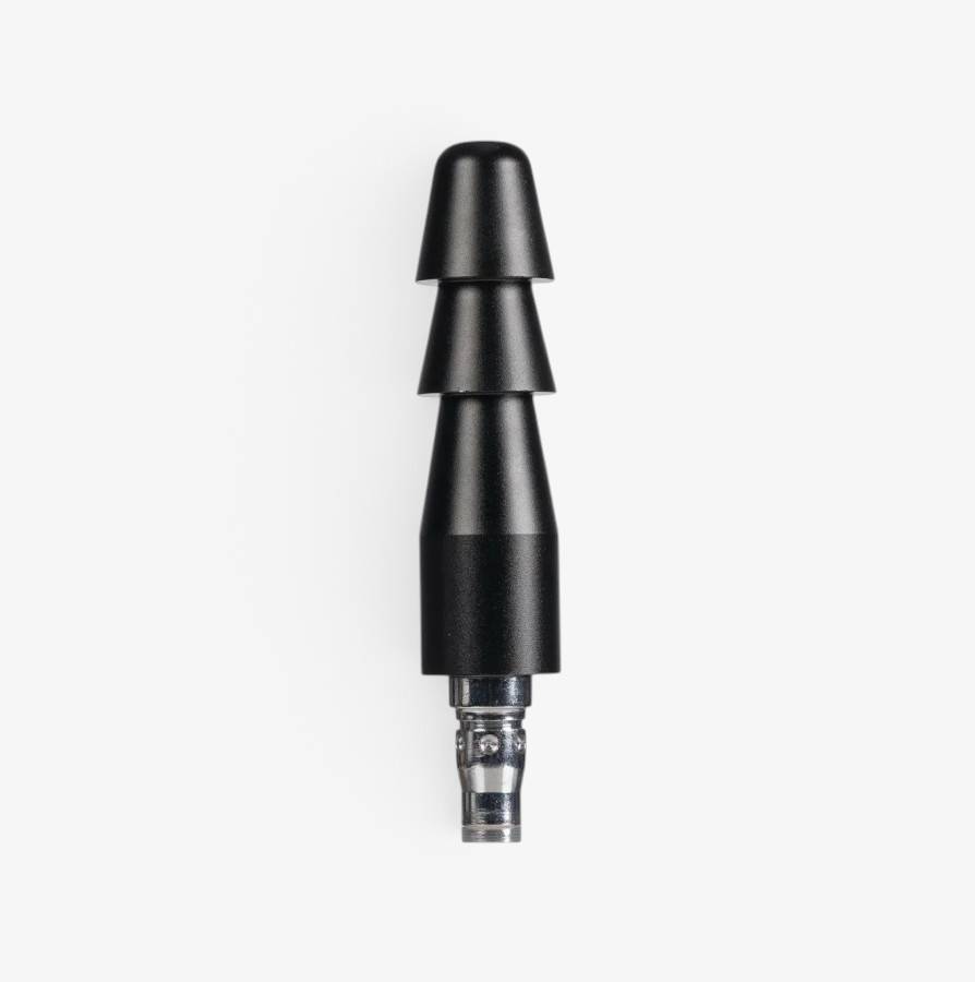 Vac-U-Lock® Compatible Quick Connect Machine Plug Black - aluminum sex machine adapter - front view