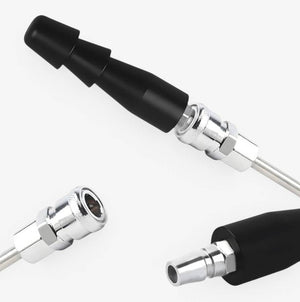 Vac-U-Lock® Compatible Quick Connect Machine Plug Black - quick-release coupling for sex machine rod - connection detail