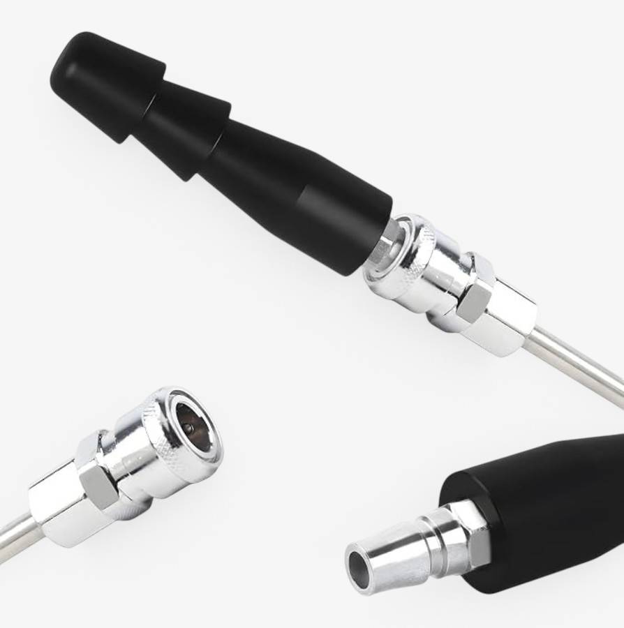 Vac-U-Lock® Compatible Quick Connect Machine Plug Black - quick-release coupling for sex machine rod - connection detail