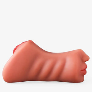 Vixen V-Sim RealCock Medium Skin Tone - Realistic Pocket Pussy - Side Profile View