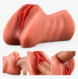 Vixen V-Sim RealCock Medium Skin Tone - Realistic Pocket Pussy - Product Usage Demo