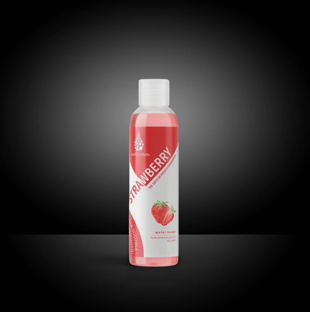Strawberry flavored water based lube