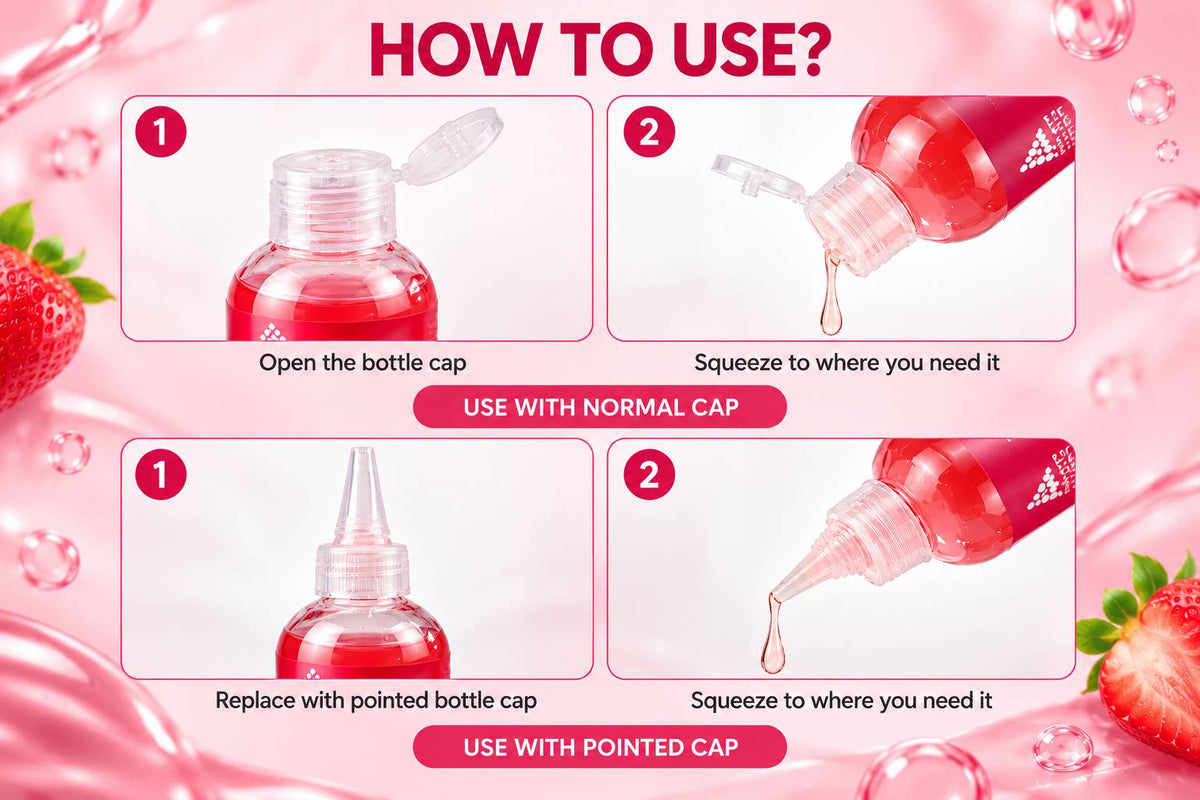 How to use Flavored Water-Based Lube with flip cap or precision pointed tip