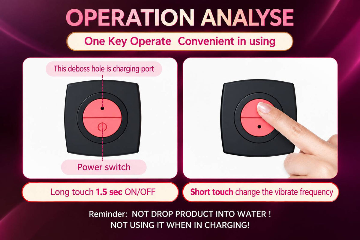 Lipstick Bullet vibrator one-button control, long press to power on, short press to switch 10 vibration modes