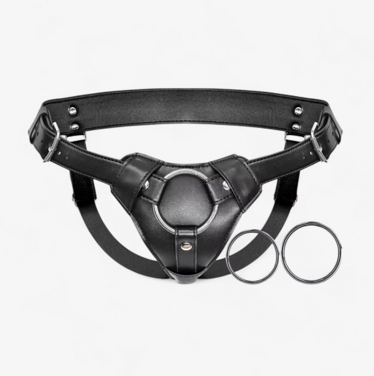 LEATHER STRAP-ON HARNESS